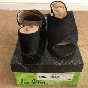 Sam Edelman Stanley Slide Black Suede